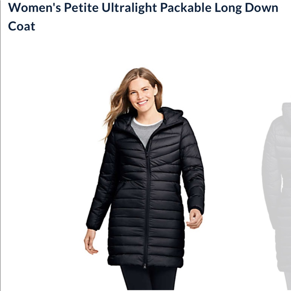 Women's Petite Ultralight Packable Long Down Coat